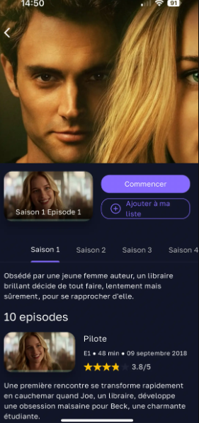 Interface Zen Player design moderne